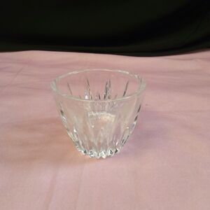 Elegant Clear Glass Bowl or Candle Holder=